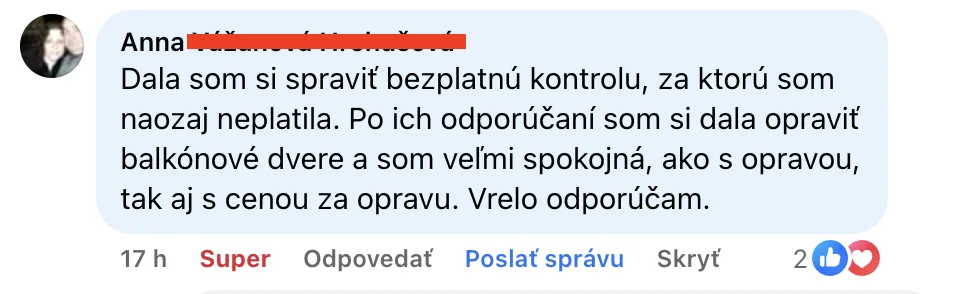 Facebook recenzia Volita 5