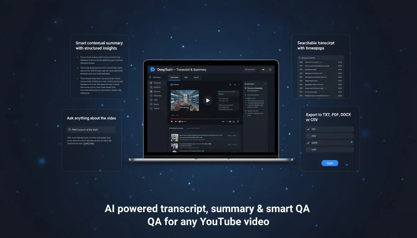 YouTube Summarizer interface preview