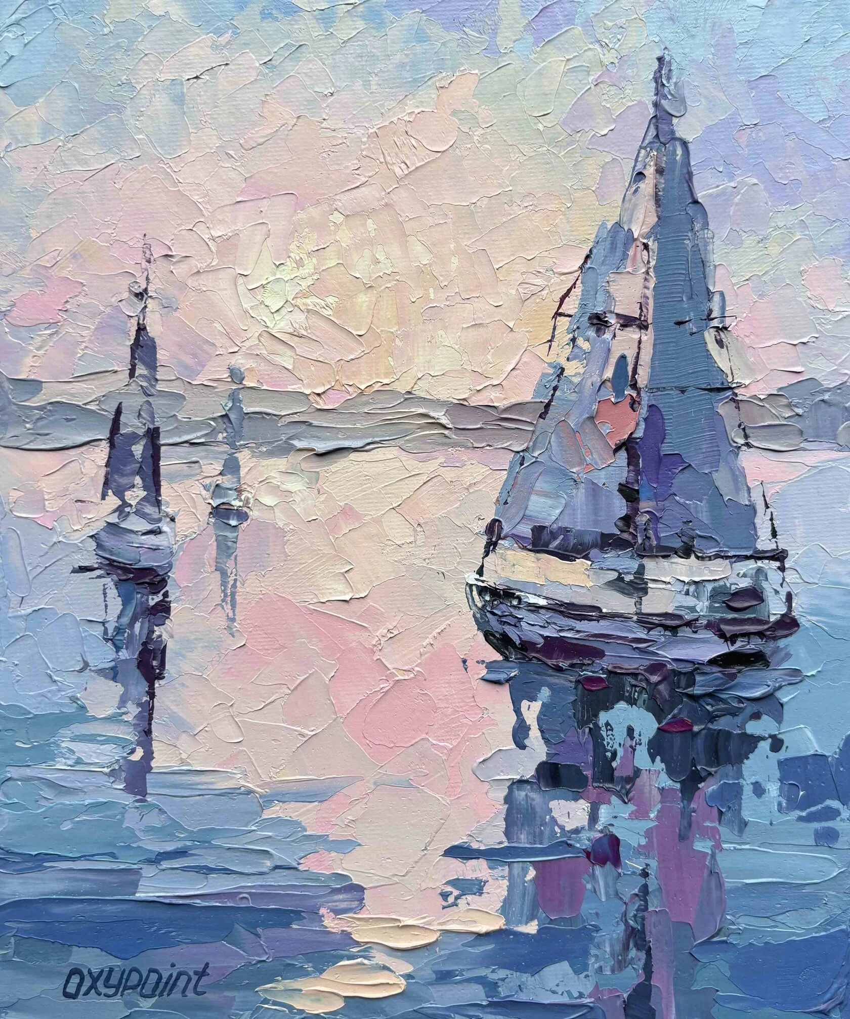 Contemporary Art, Impressionism Oil Paintings, palette knife