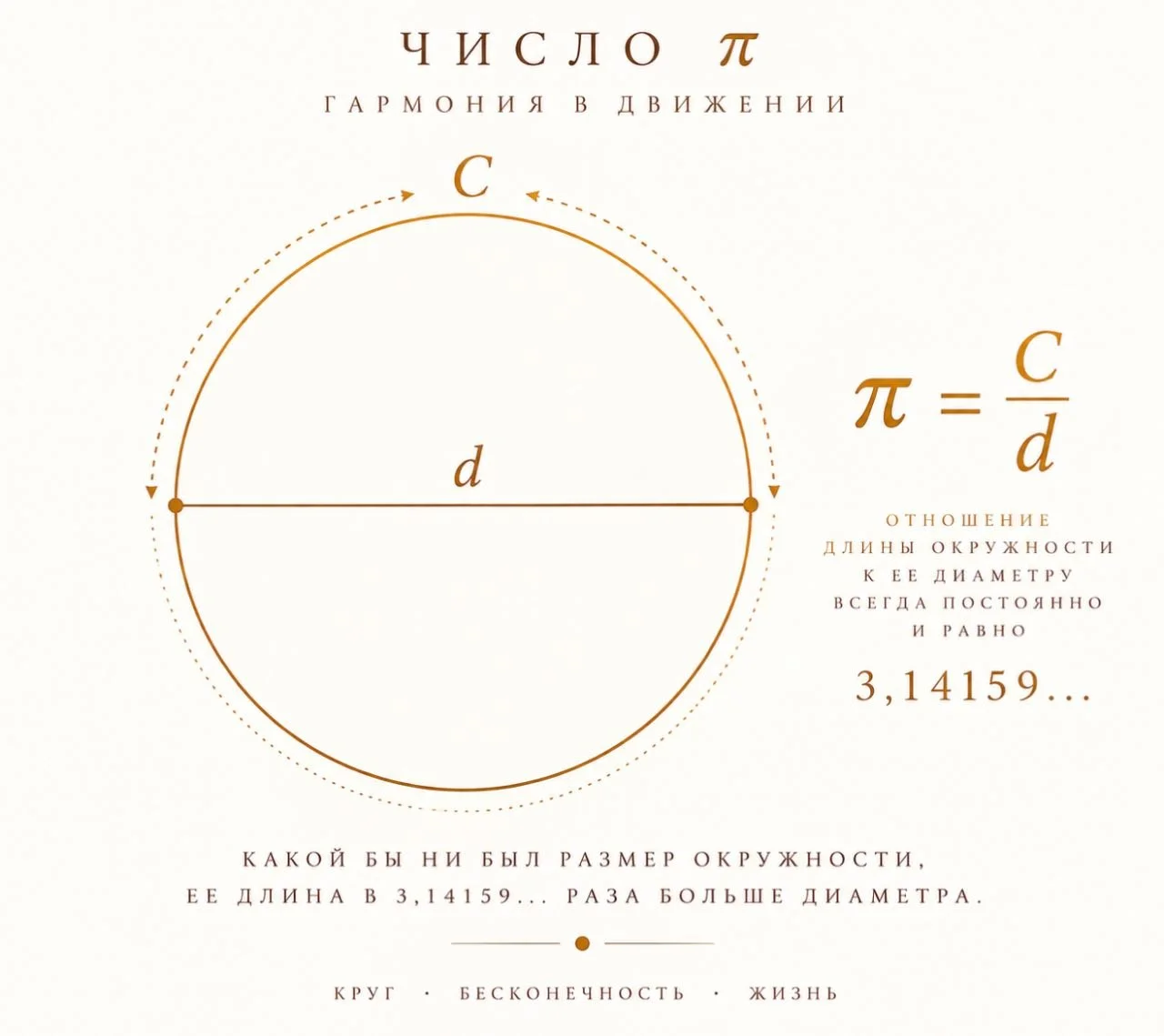 Число π и геометрия окружности