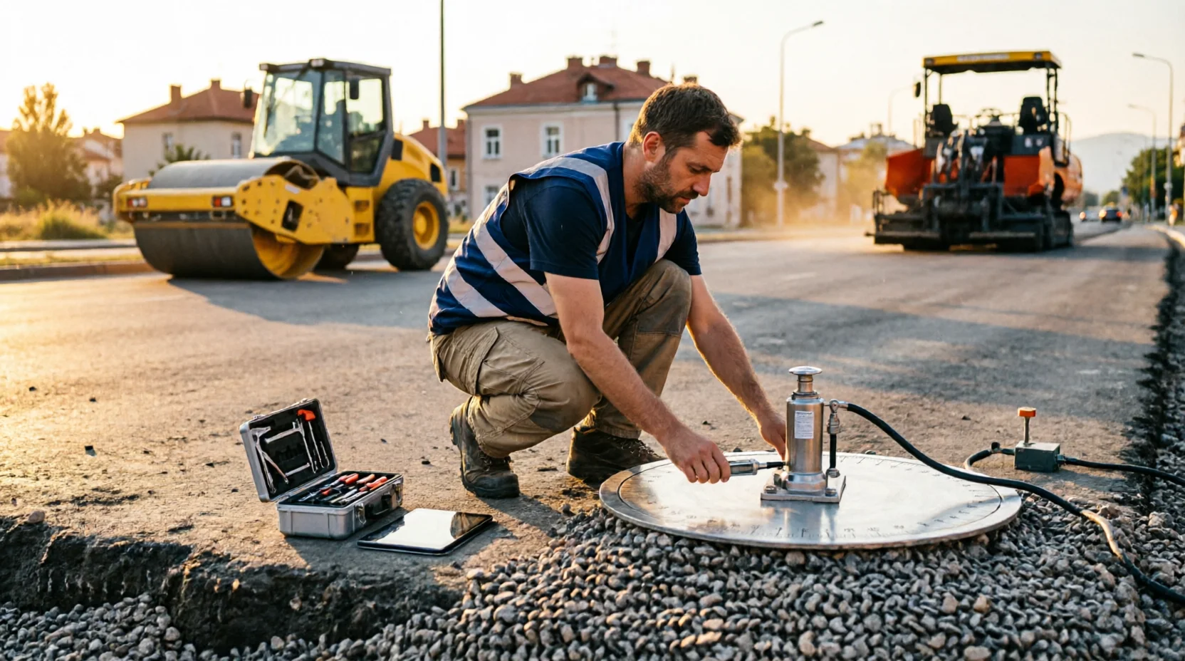 Измерване на носимоспособност на основата — Plate Load Test в София