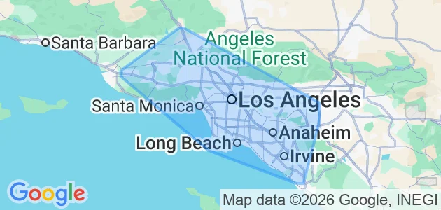 Top Notch Moving & Storage service area map