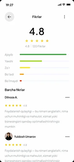 Kirish: telefon raqam yoki Google orqali