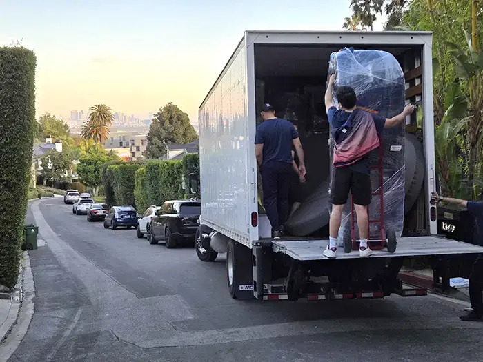 Moving truck loading