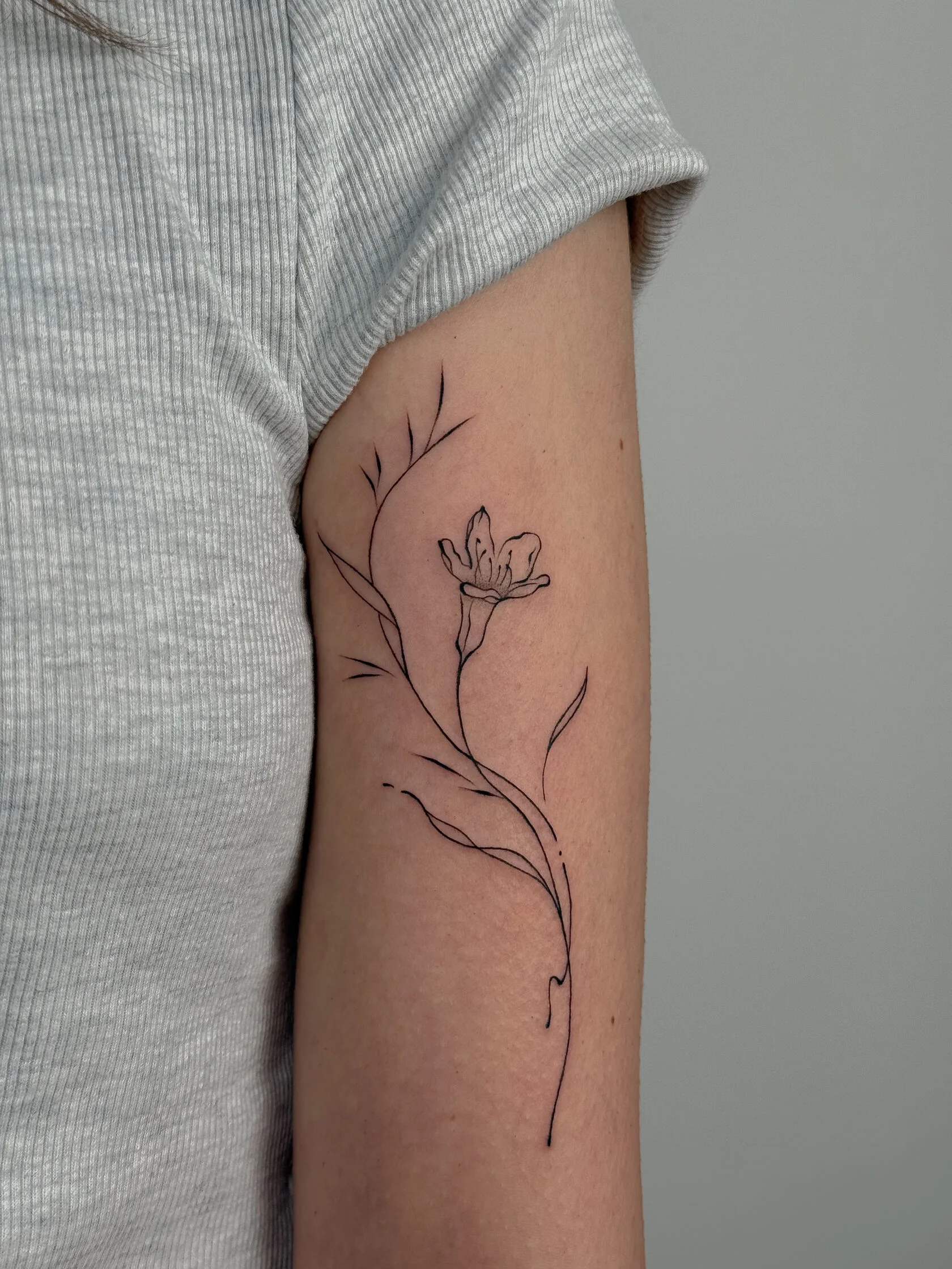 Botanisches Graphik-Tattoo von Daria – Arbeit 8