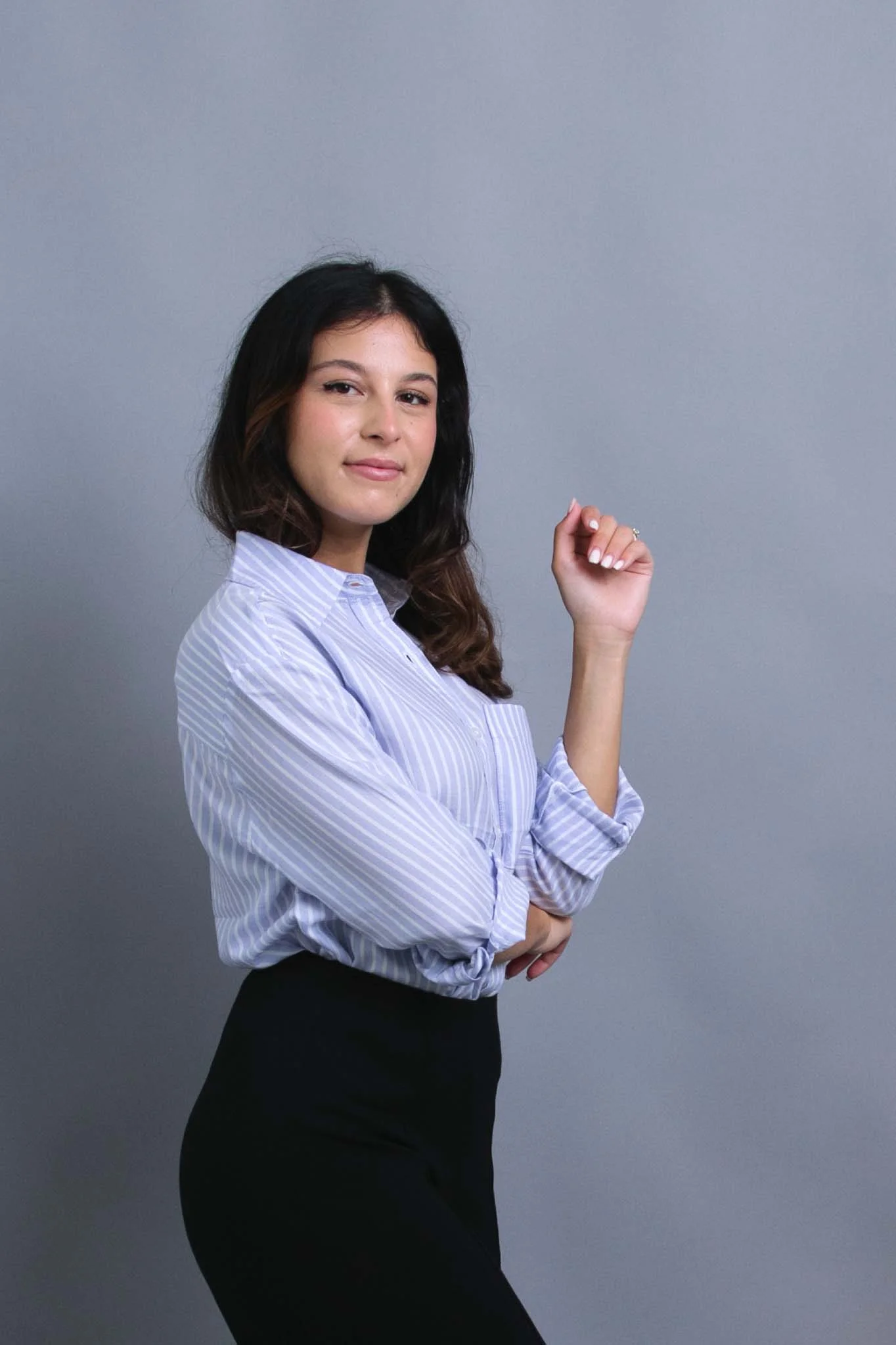 Confidence solo photoshoot at a self-portrait studio in SF