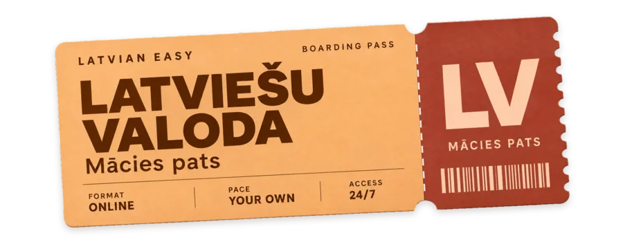 Boarding pass: с нуля → A2 латышский